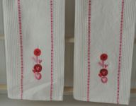 Hearts Embroidered Dishtowel